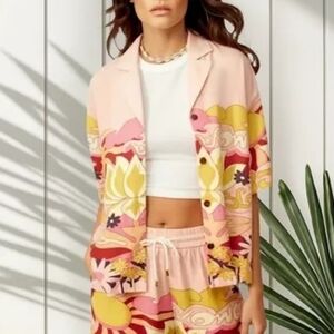 Scotch & Soda Camp Place Printed Button Up Top 34